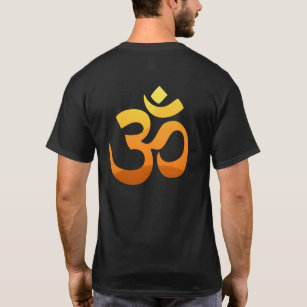 Back Print Yoga Om Mantra Symbol Meditation Men's T-Shirt