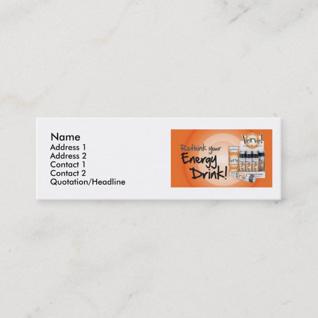 back_rethink, Name, Address 1, Address 2, Conta... Mini Business Card (Front)