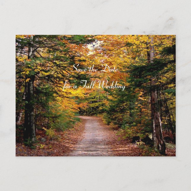 Back Road Fall Save the Date Template Postcards (Front)