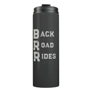 Back Road Rides Logo Gray Lettering Thermal Tumbler