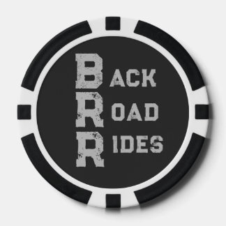 "Back Road Rides" Logo Grey Lettering Poker Chips
