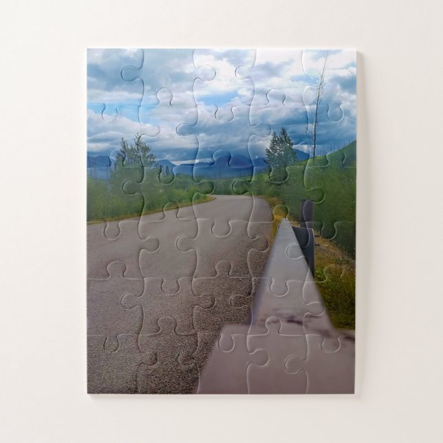 Back road to Polebridge Glacier National Park Jigsaw Puzzle (Vertical)