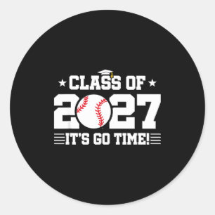 Back School 2027 Baseball 2027 Classic Round Sticker