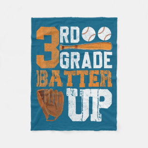 Back School 3rd Grade Students Illustration Fleece Blanket