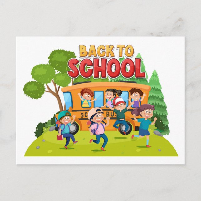 Back School Children  Postcard (Front)