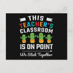 Back School Matching Teachers Classroom Students Postcard