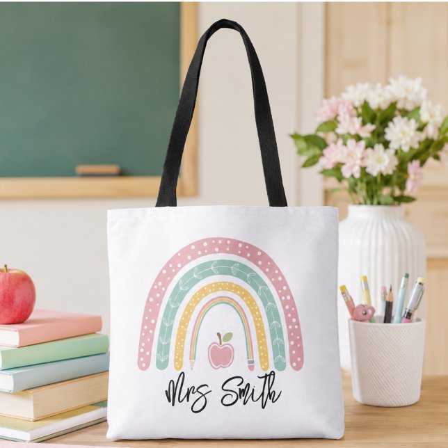 back School Rainbow Teacher Life Tote Bag (back School Rainbow Teacher Life Tote Bag)