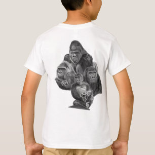 BACK SIDE :Gorilla Family t-shirt 裏面:ゴリラ家族T-シャツ