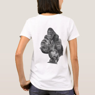 BACK SIDE :Gorilla Family t-shirt  裏面:ゴリラ家族T-シャツ