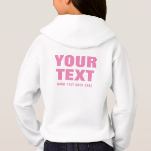 Back Side Printed Big Font Text Kids Girls Trendy