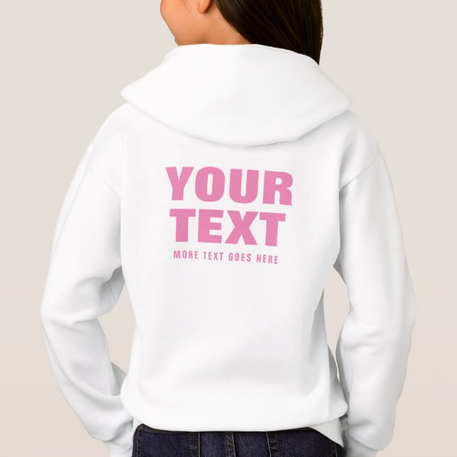 Back Side Printed Big Font Text Kids Girls Trendy (Back)