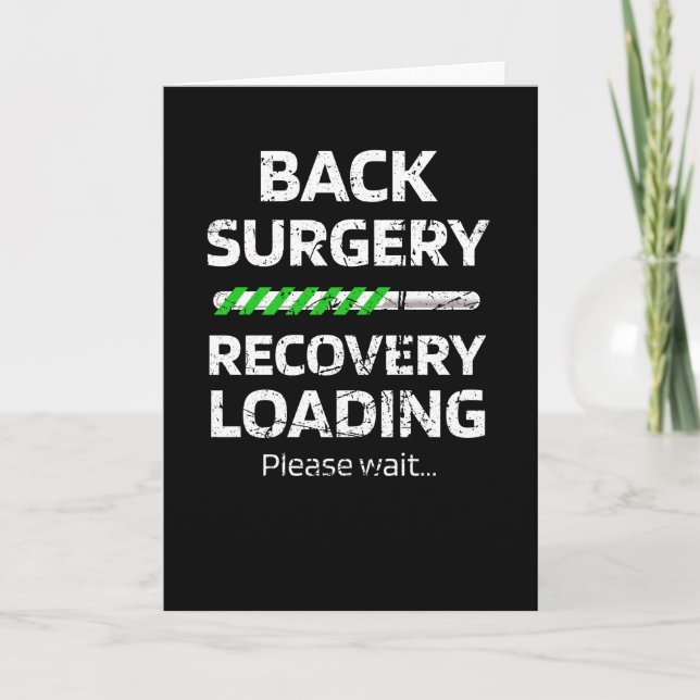 Back Surgery Recovery Gift Spine Surgery Survivor Card (Front)