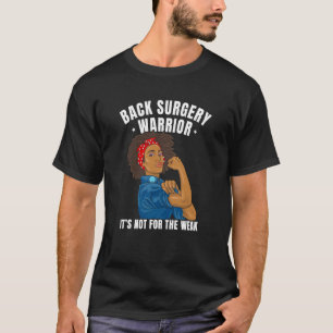 Back Surgery Warrior African American Women Black  T-Shirt