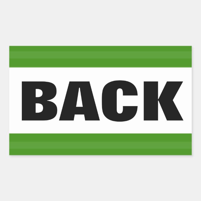 BACK TEXT RECTANGULAR STICKER (Front)