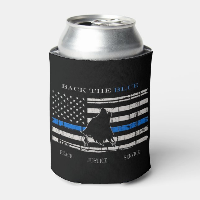 Back the Blue Can Cooler (Can Front)