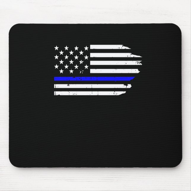 Back The Blue Flag Sticker  Mouse Pad (Front)