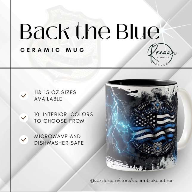 Back the Blue Law Enforcement Ceramic Mug (Creator Uploaded)
