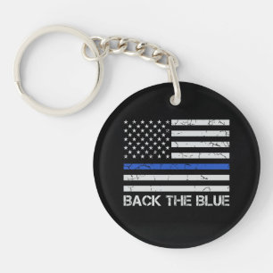 Back The Blue Law Enforcement Keychain