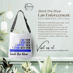 Back the Blue Law Enforcement Tote Bag