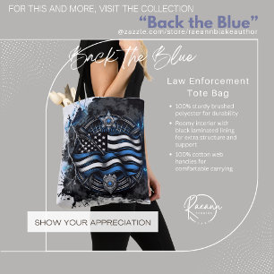 Back the Blue Law Enforcement Tote Bag