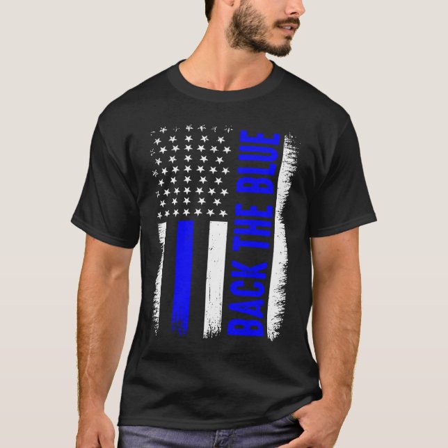 Back the blue Police T-Shirt (Front)