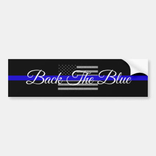 BACK THE BLUE SUPPORT POLICE BUMPER STICKER