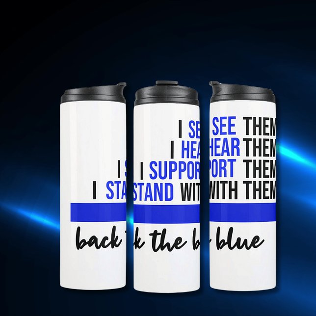 Back the Blue Thermal Tumbler (Creator Uploaded)