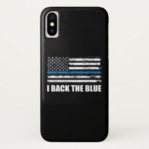 Back the Blue Thin blue line USA Flag MAGA WWG1WA iPhone X Case