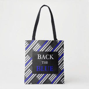 BACK THE BLUE TOTE BAG