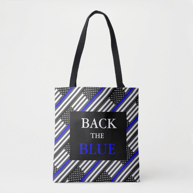 BACK THE BLUE TOTE BAG (Front)