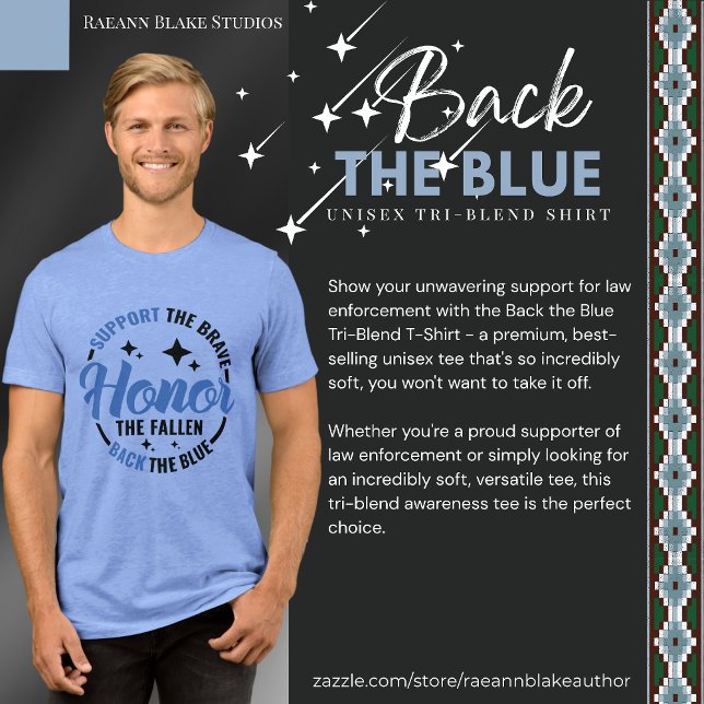 Back the Blue Tri-Blend Shirt (Creator Uploaded)