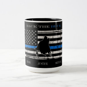 Back the Blue Two-Tone Coffee Mug