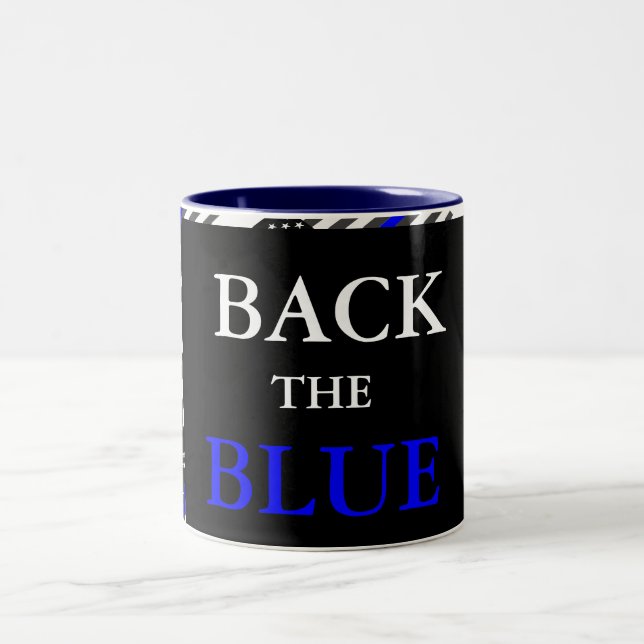 BACK THE BLUE Two-Tone COFFEE MUG (Center)
