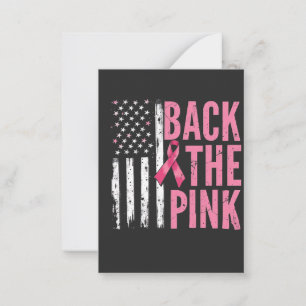 Back the Pink Breast Cancer Awareness Month  Card