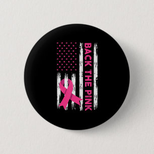 Back The Pink Breast Cancer Awareness T-Shirt62 6 Cm Round Badge