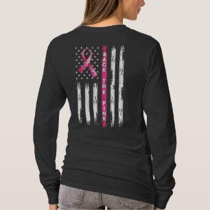 Back The Pink Ribbon American Flag Breast Cancer T T-Shirt