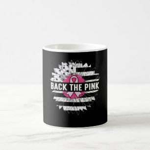 Back The Pink Sunflower Breast Cancer Awareness Coffee Mug