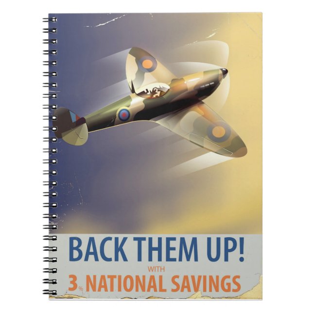 Back them up! WW2 poster Notebook (Front)
