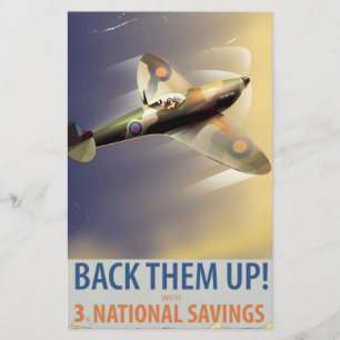 Back them up! WW2 poster Stationery