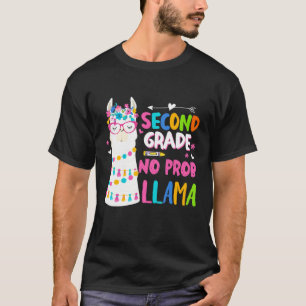 Back To 2nd Grade No Prob Llama Teacher Student T-Shirt