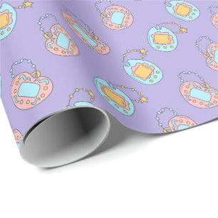 Back to 90s - Colourful Y2K Tamagotchi Toy Wrapping Paper