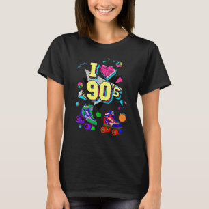 Back To 90's Rolling Shoes I Love 90's Illustratio T-Shirt