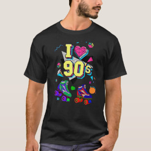 Back To 90's Rolling Shoes I Love 90's Illustratio T-Shirt