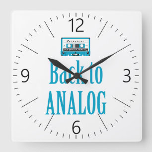 Back to analogue square wall clock