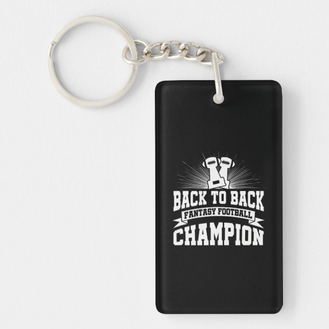 Back to Back Fantasy Football Champion League Key Ring (Front)