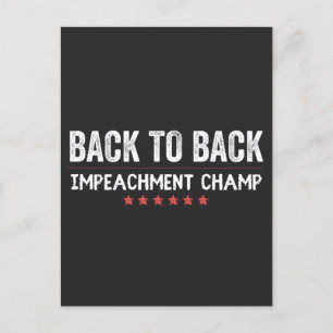Back to Back Impeachment Champ Holiday Postcard