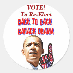 Back To Back,President Barack Obama_ Classic Round Sticker
