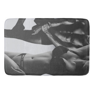 Back to Back: Strength and Elegance by the Sea Bath Mat