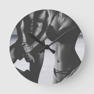 Back to Back: Strength and Elegance by the Sea Round Clock