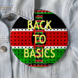 Back to Basics: Kenya Flag Themed Weaving Culture 6 Cm Round Badge